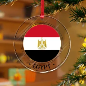 3 Inch Clear Acrylic Christmas Ornaments 2023 Egypt Elegant Christmas Ornaments Bauble Indoor Home Decor Flag Sports Bar Party Events Keepsake Transparent Disc Stocking Name Tag Holiday Tags