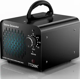 90,000mg/h Ozone Generator (Black), Ozone Machine Odor Removal, High Capacity Ozone Machine, Home Ozone Generator for Car, Home, Smoke, Pet, etc