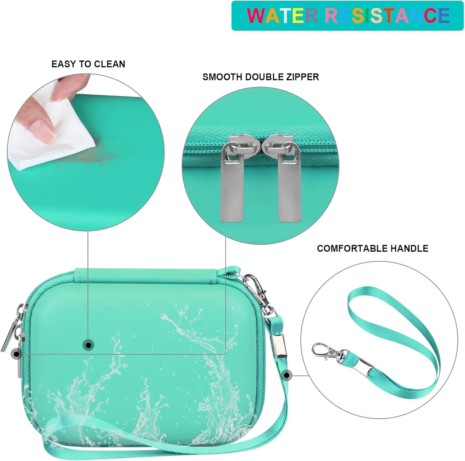 Carrying Case for Bitzee/Disney Interactive Toy/Magicals Interactive Toy Digital Pet, Gifts For Virtual Pet Enthusiast/Girls & Boys, Travel Case with Mesh Pocket for Battery, Cable, Green