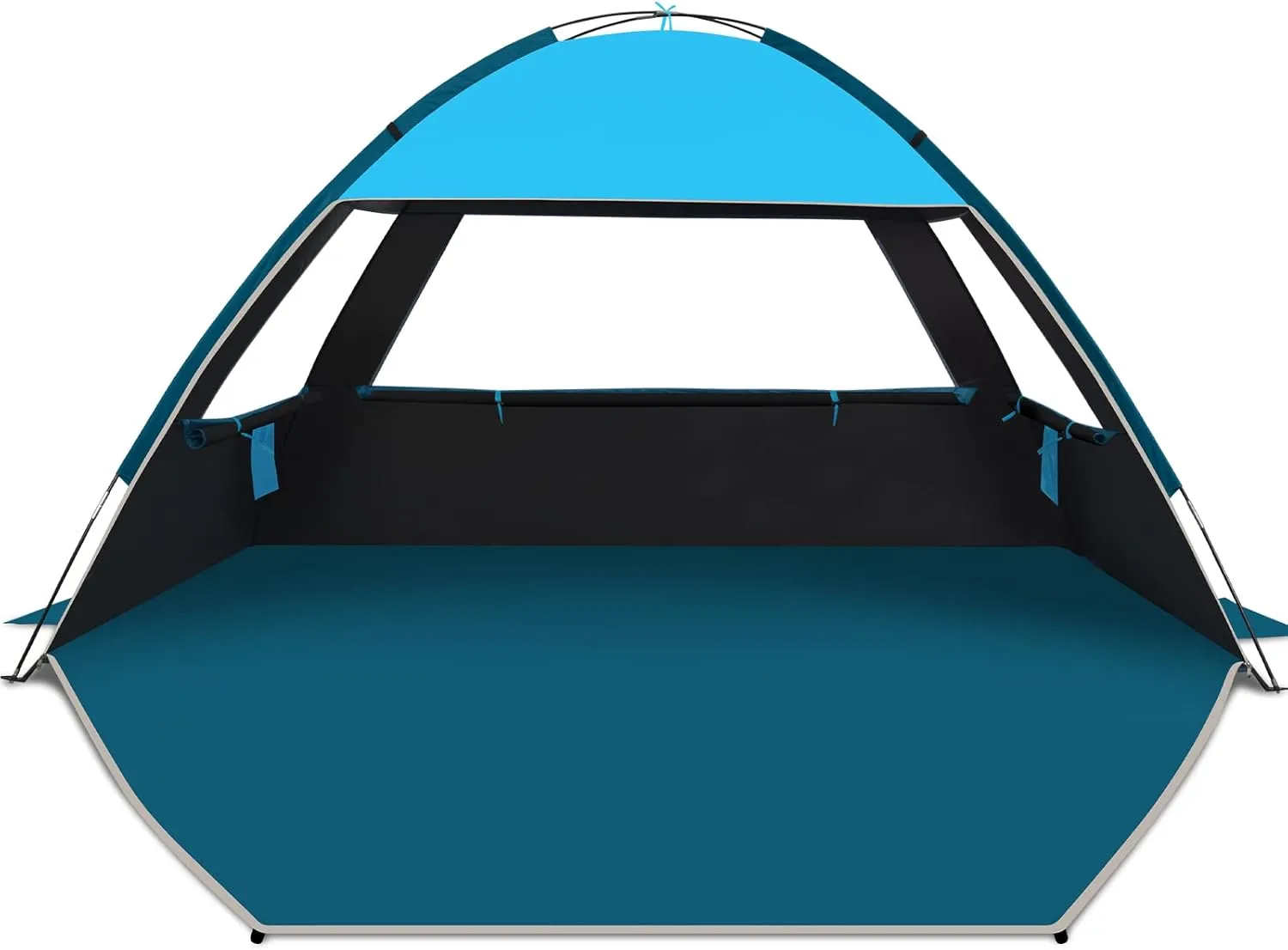 COMMOUDS Beach Tent Sun Shade for 3/4-5/6-7/8-10 Person, UPF 50  Beach Sun Shelter Canopy Tent, Lightweight, Easy Set Up and Carry