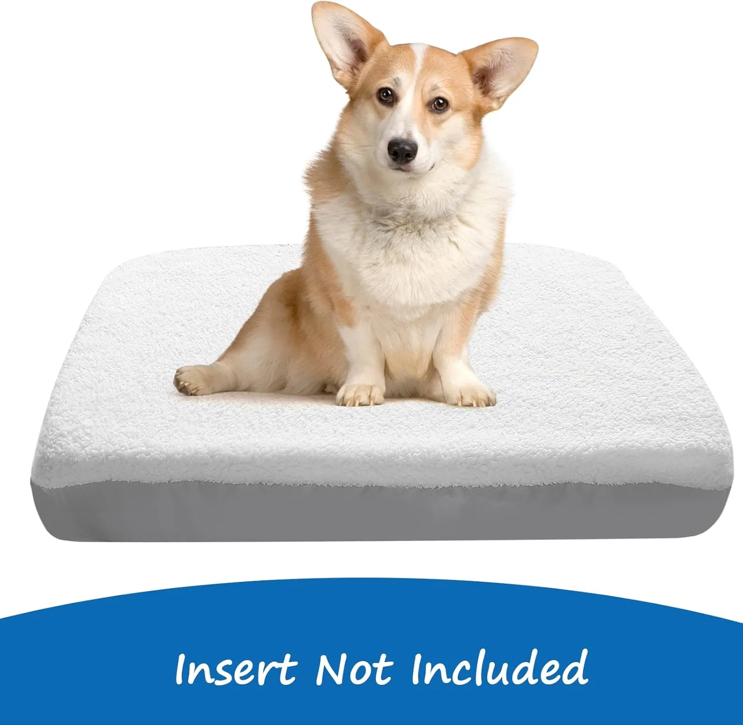 Dog Bed Covers Replacement Washable (Cover Only), Waterproof Warm Dog Mattress Cover Plush Dog Bed Cover-Easy to Remove, Plush Dog Pillow Cover, Soft and Comfortable Puppy Pet Bed Cover