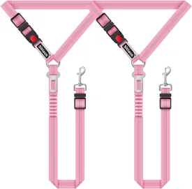 Dog Seat Belt for Car - 3 in 1 Adjustable Dog Car Leash & Harness for Small, Medium and Large Pets - Nylon, Duty Design for Safe Distraction Free Driving