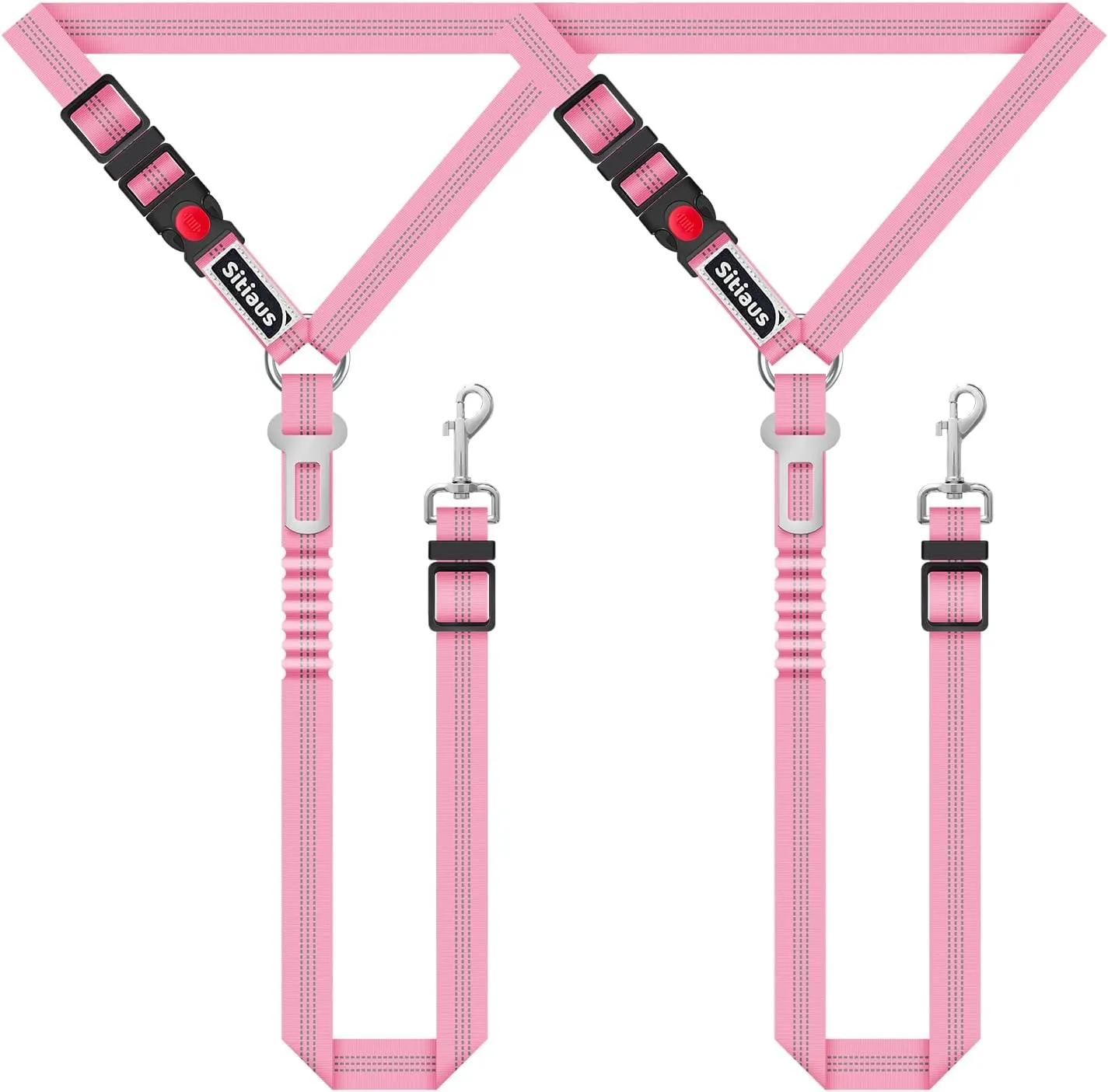 Dog Seat Belt for Car - 3 in 1 Adjustable Dog Car Leash & Harness for Small, Medium and Large Pets - Nylon, Duty Design for Safe Distraction Free Driving