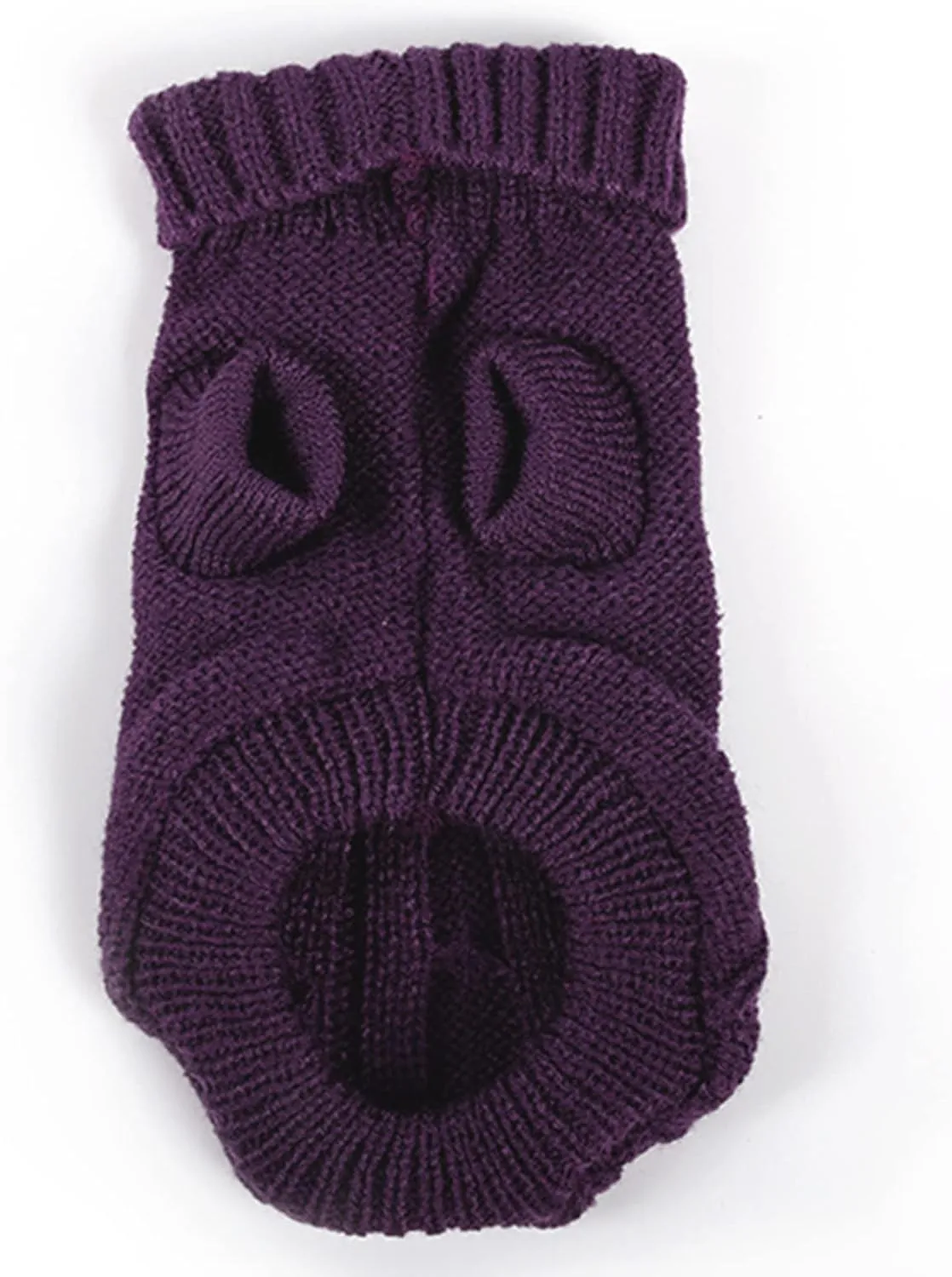 Dog Sweaters for Small Dogs Girl Boy, XS Yorkie Sweaters XXS Puppy Doggie Sweater Winter Warm Dog Turtleneck Knitwear Pullover for Chihuahua Fall Winter Cold Weather, Purple XS