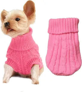 Dog Sweaters for Small Dogs, Pet Sweaters Classic Knitwear Winter Girl Boys Dog Clothes Chihuahua Coat Warm Puppy Costume Clothing Cute Doggie Sweater Apparel for Yorkie Christmas
