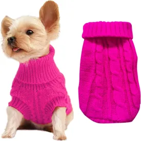 Dog Sweaters for Small Dogs, Pet Sweaters Classic Knitwear Winter Girl Boys Dog Clothes Chihuahua Coat Warm Puppy Costume Clothing Cute Doggie Sweater Apparel for Yorkie Christmas