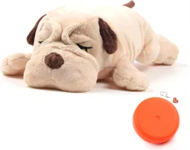 Heartbeat Puppy Toy,Puppy Separation Anxiety Toy, Puppy Behavioral Training Aid for Dog Sleep Aid Plush, Pet Companion Smart Dog Toys,Beige