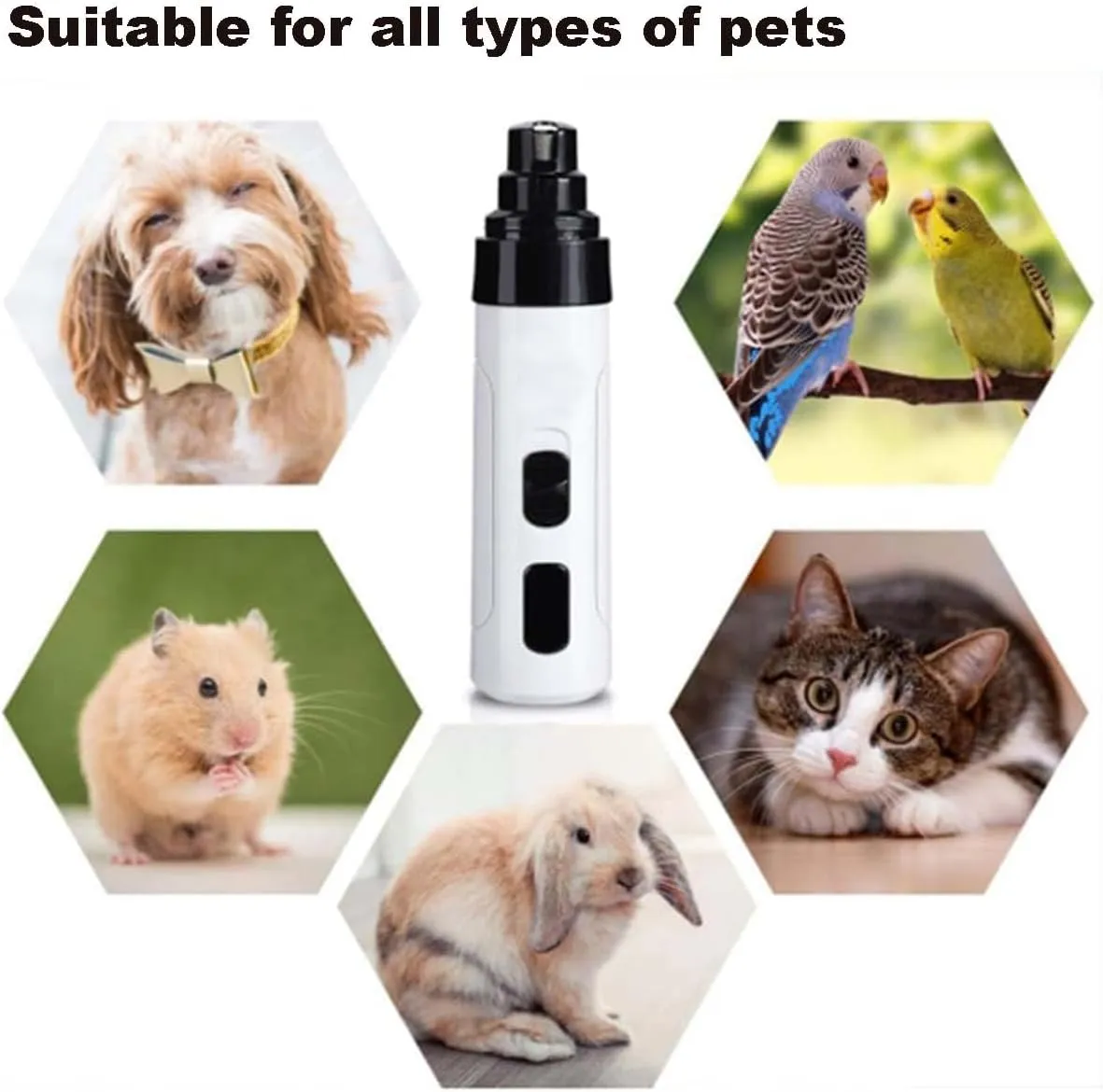 Heusom Silent Pro Nail Grinder, Heusom Dog Nail Grinder, Heusom Dog Nail Trimmer, Rechargeable USB Charging Pet Nail Grinder, 2025 Cordless Electric Dog Nail Clippers Pet Tool (1pc, one Size)