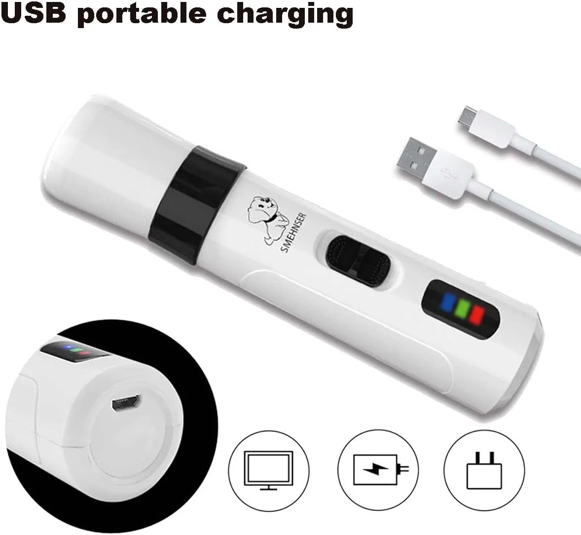 Heusom Silent Pro Nail Grinder, Heusom Dog Nail Grinder, Heusom Dog Nail Trimmer, Rechargeable USB Charging Pet Nail Grinder, 2025 Cordless Electric Dog Nail Clippers Pet Tool (1pc, one Size)