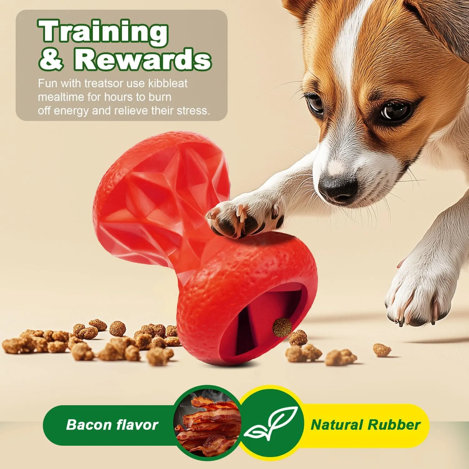 Interactive Durable Bones Dog chew Toys for Aggressive chewers Rubber Dog Toys for Boredom and stimulating