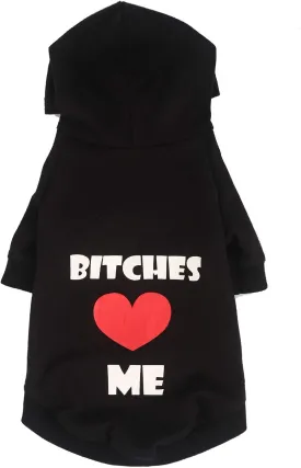 Love Dog Shirt Cotton Pet Clothes Funny Heart Cat Clothing Puppy Hoodies for Dogs Cats (3XL)
