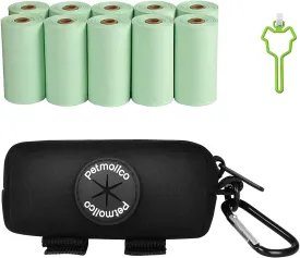 Petmolico Dog Waste Bag Dispenser, 150 Pcs Bags, Black