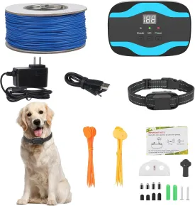 RUXAN Underground Electric Dog Fence System, Electric In Ground Dog Fence Containment System Aboveground Pet Containment System with Waterproof Collar Receivers Covers up to 3/4 Acre