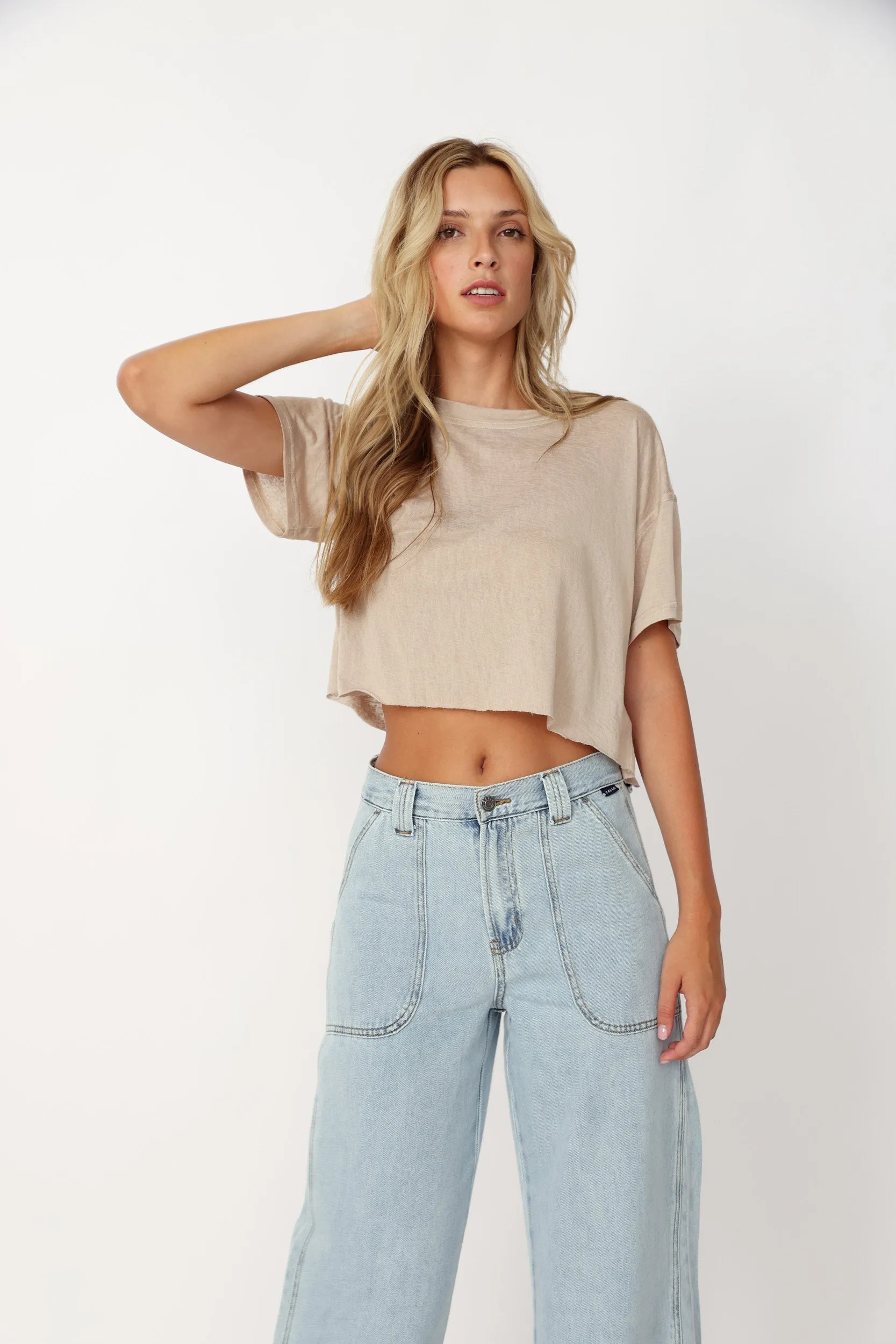 SALE - Riley Cropped Short Sleeve Tee