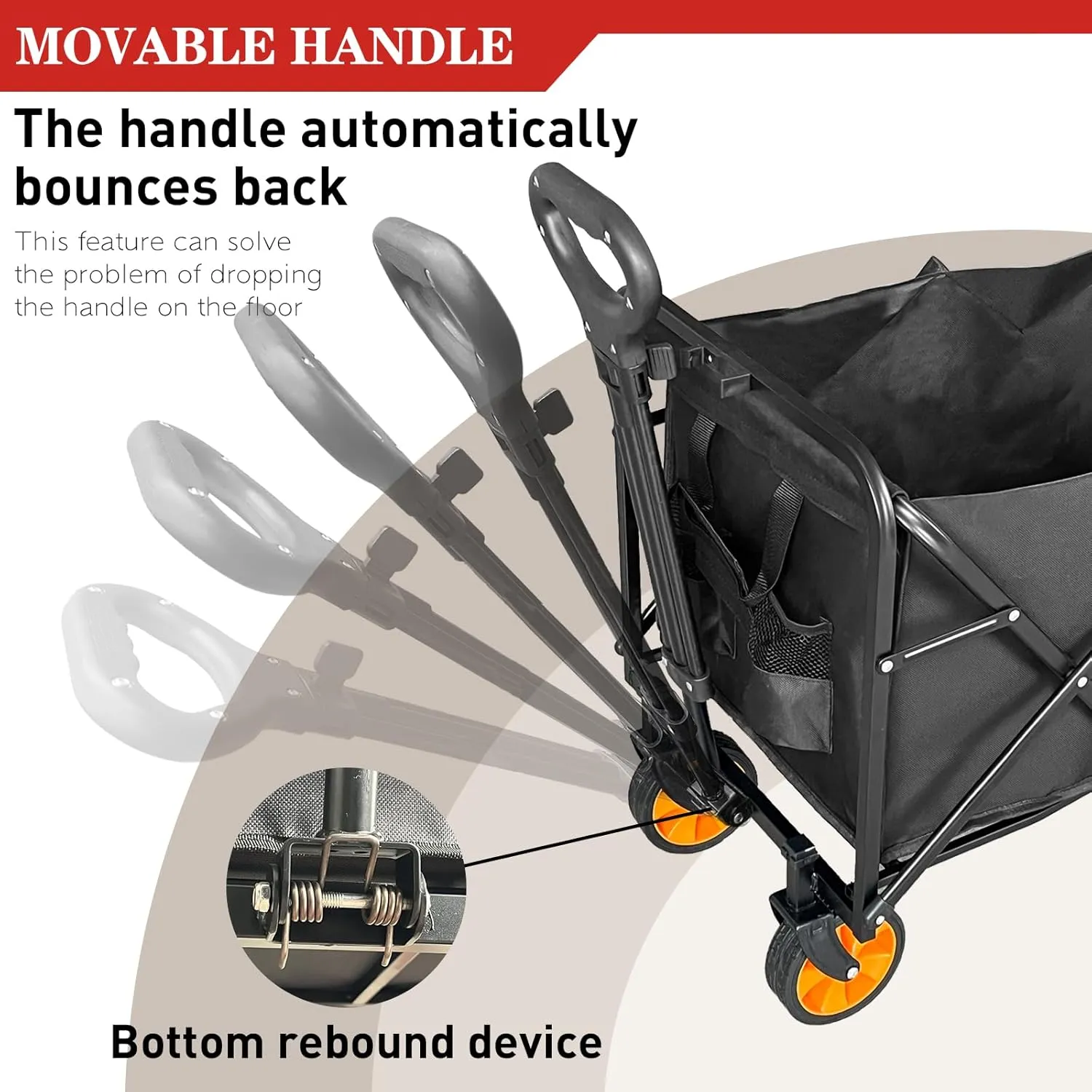 Small Deep Wagon Carts Collapsible/Folding/Foldable/for Apartment/Grocery/Travel/Camping/Shopping/Outdoor/Lightweight & Portable