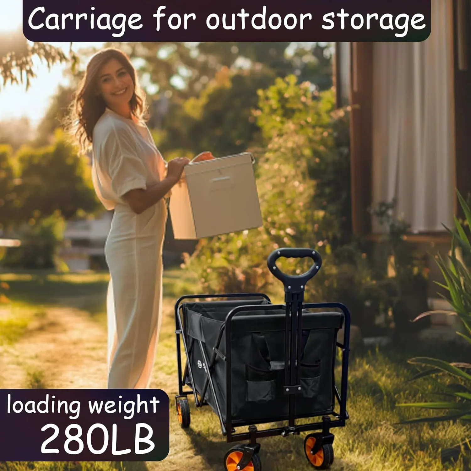 Small Deep Wagon Carts Collapsible/Folding/Foldable/for Apartment/Grocery/Travel/Camping/Shopping/Outdoor/Lightweight & Portable