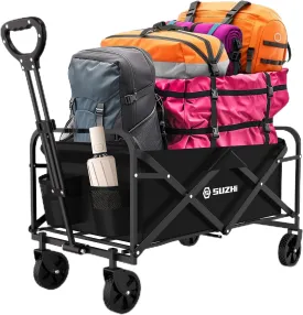 Small Wagon Carts Collapsible/Folding/Foldable/for Apartment/Grocery/Travel/Camping/Shopping/Outdoor/Lightweight & Portable